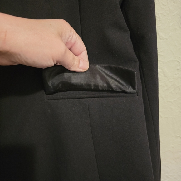 WORTHINGTON Black Womens Blazer 1 Button Closure Single Breasted Jacket Size 14 - Picture 15 of 17